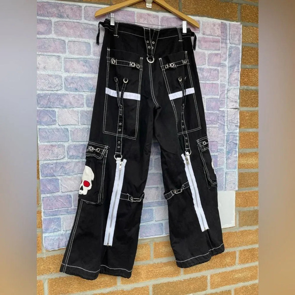 TRIPP NYC BLACK GOTH PUNK STREET RAVE PANTS MEDIUM - Picture 9 of 15